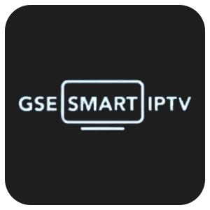 Logo de l’application GSE Smart IPTV, lecteur avancé pour services IPTV sur mobile et TV