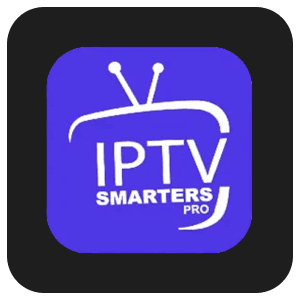 Logo de l’application IPTV Smarters Pro, lecteur populaire pour abonnements IPTV