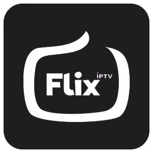 Logo de l’application Flix IPTV pour le streaming de chaînes et VOD