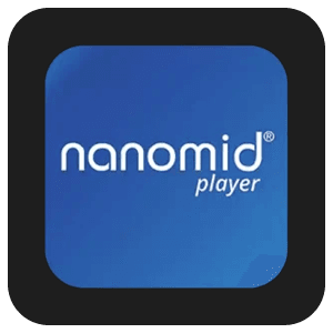 Logo de l’application Nanomid Player pour la lecture de contenu IPTV