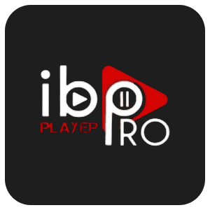 Logo de l’application IBO Player Pro, version avancée du lecteur IPTV pour Smart TV