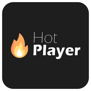Logo de l’application Hot Player pour la lecture de contenu IPTV en streaming